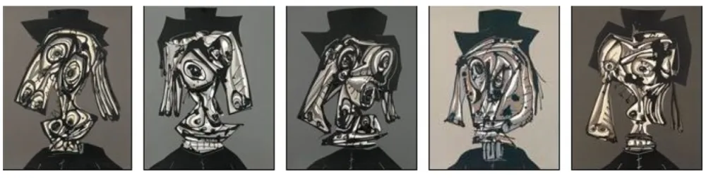 Litografia Saura - Portfolio Dora Maar Visitada I, II, III, IV, V