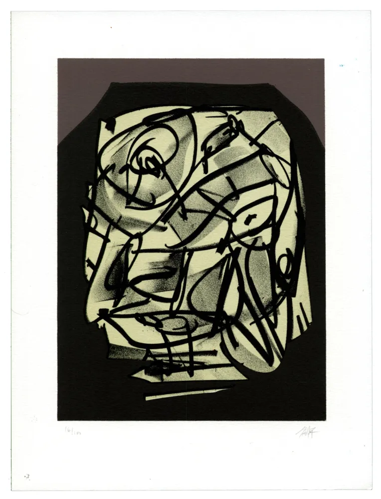 Litografia Saura - Portrait VI