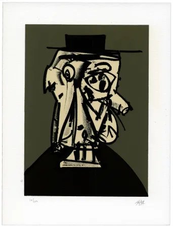 Litografia Saura - Portrait X