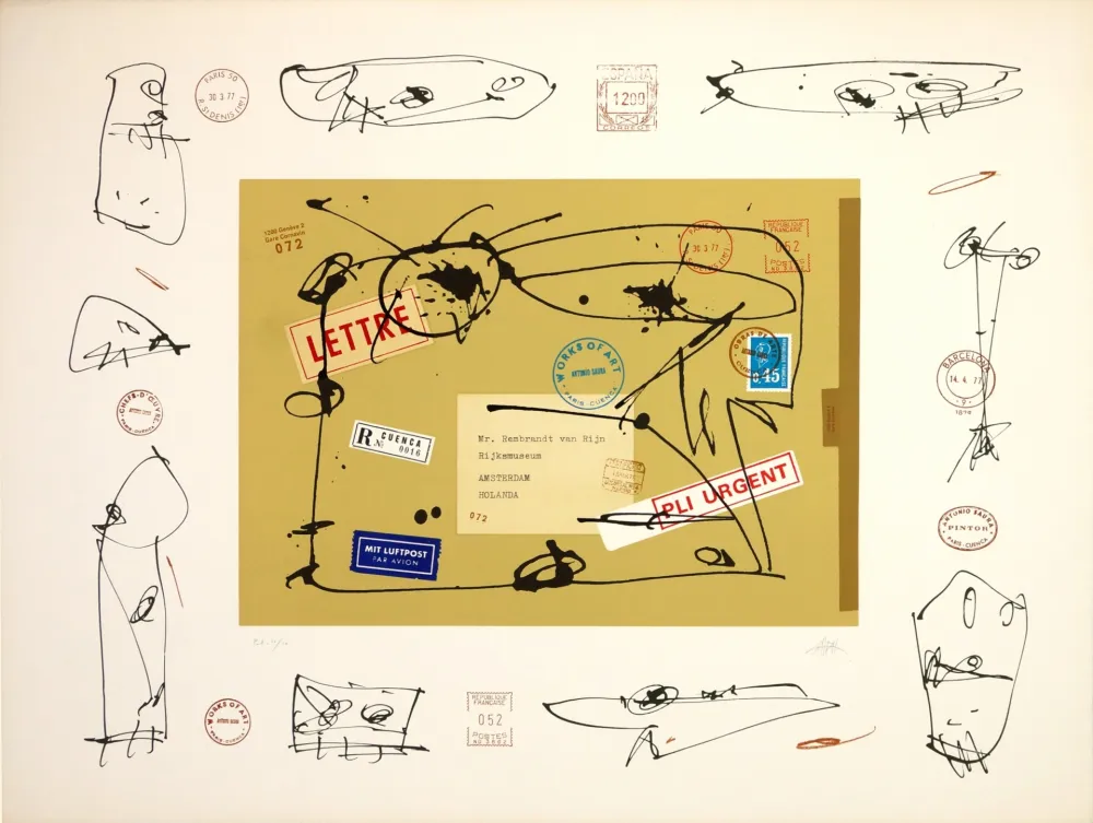 Litografia Saura - Rembrandt Van Rijin