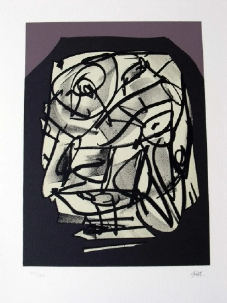 Litografia Saura - Retrato