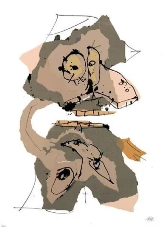 Litografia Saura - Sans titre