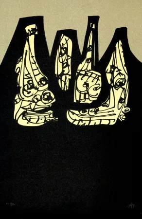 Litografia Saura - Si, Mi, La, Ré