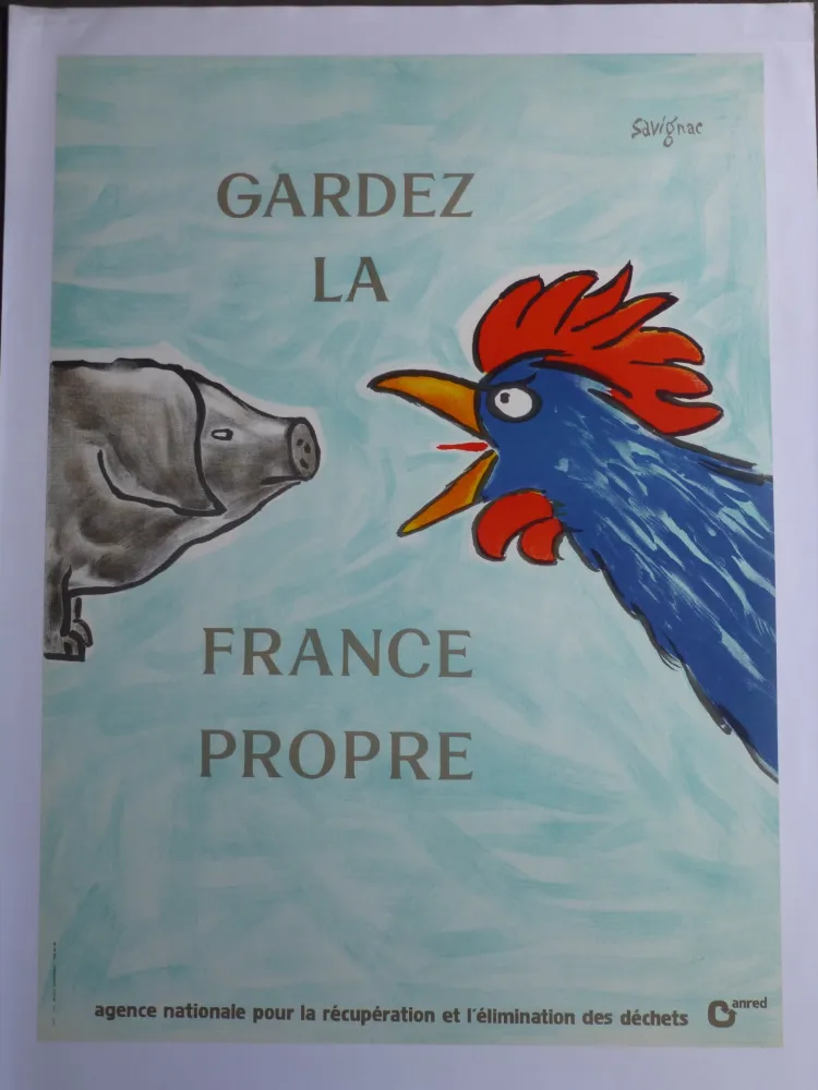 Cartaz Savignac - Gardez la France propre
