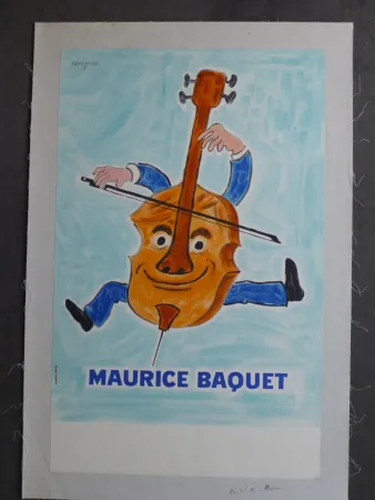 Cartaz Savignac - Maurice Baquet violonceliste 