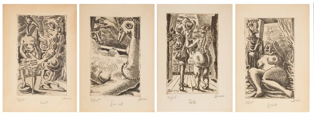 Água-Forte Savinio - Stratagemmi d'amore