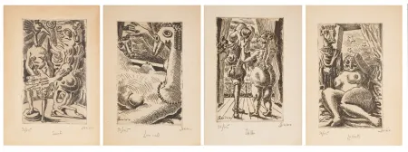 Água-Forte Savinio - Stratagemmi d'amore