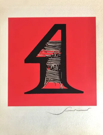 Xilogravura Scanavino - Number 1