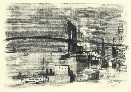 Xilogravura Schatz - Brooklyn Bridge