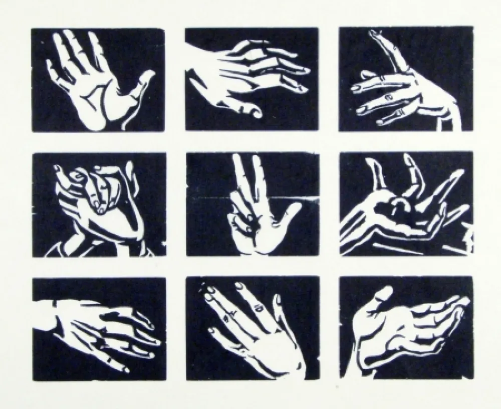 Xilogravura Scheele - Hände (Hands)