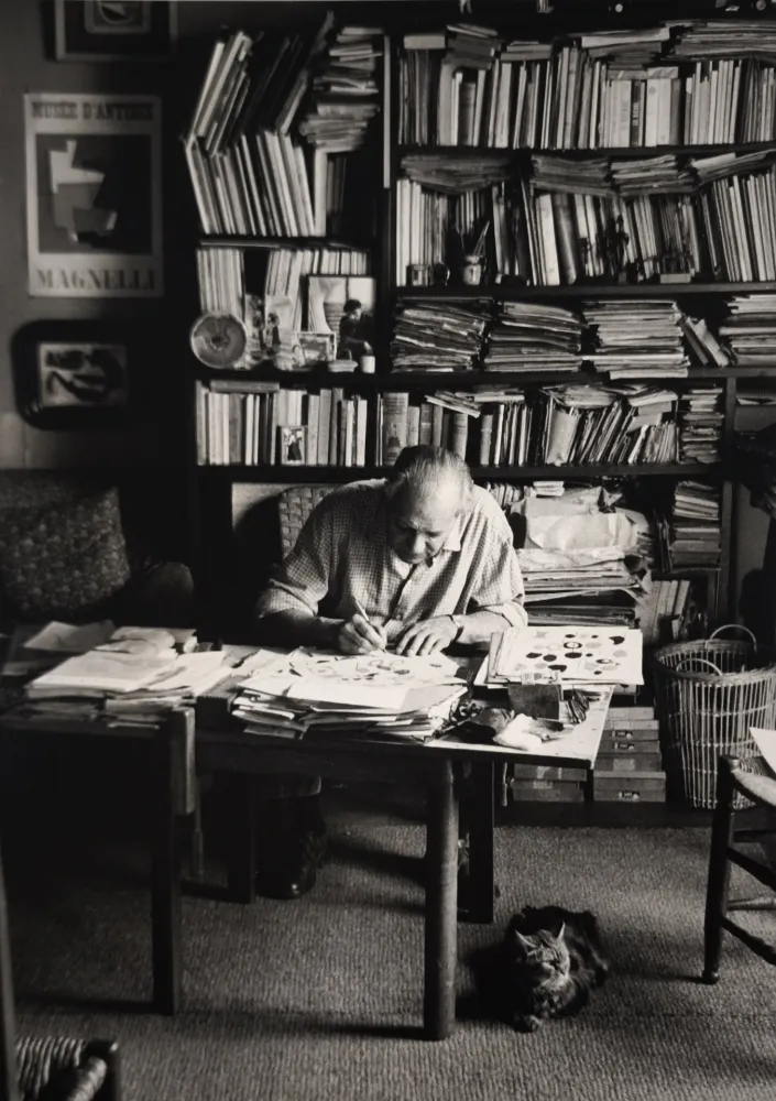 Fotografia Scheidegger - Alberto Magnelli, Paris, um 1951. 
