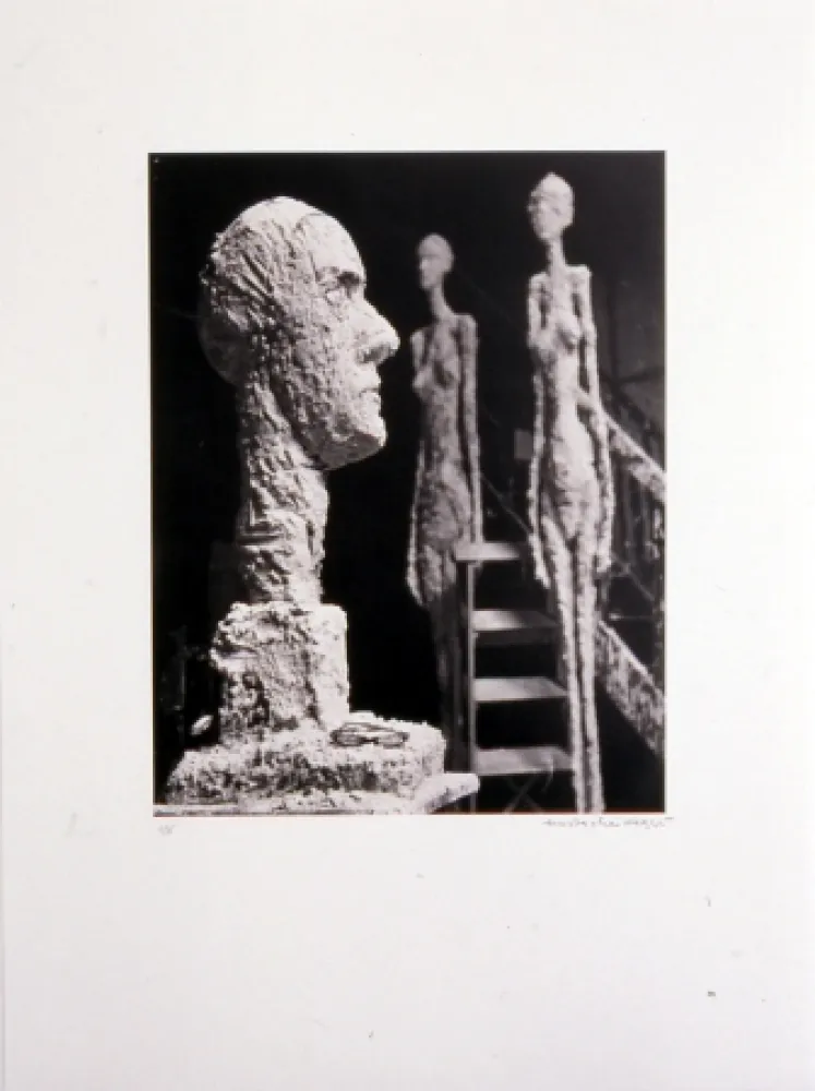 Litografia Scheidegger - Grande tête en plâtre