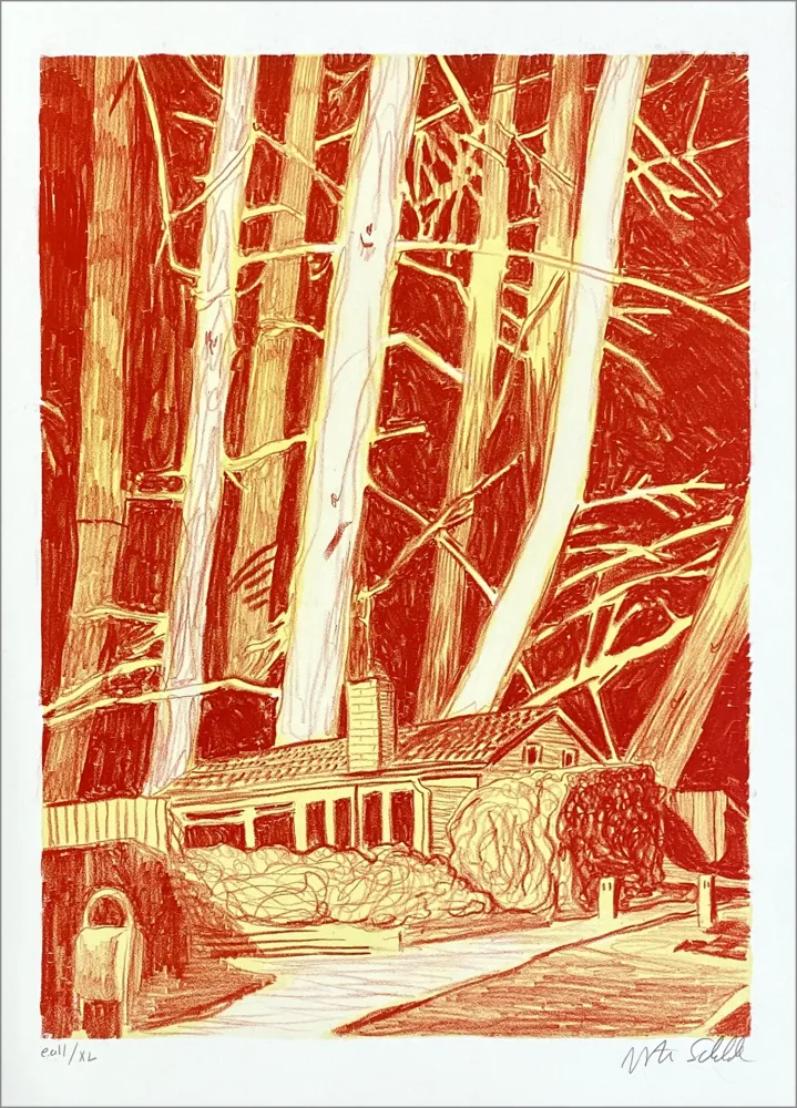 Litografia Schelde - House in the woods