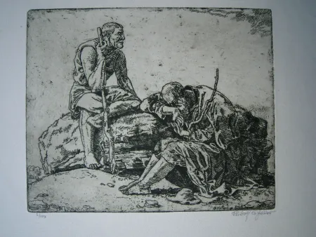 Gravura Scheller - Zwei Hirten