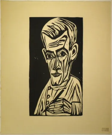 Xilogravura Scherer - Porträt Hans R. Schiess