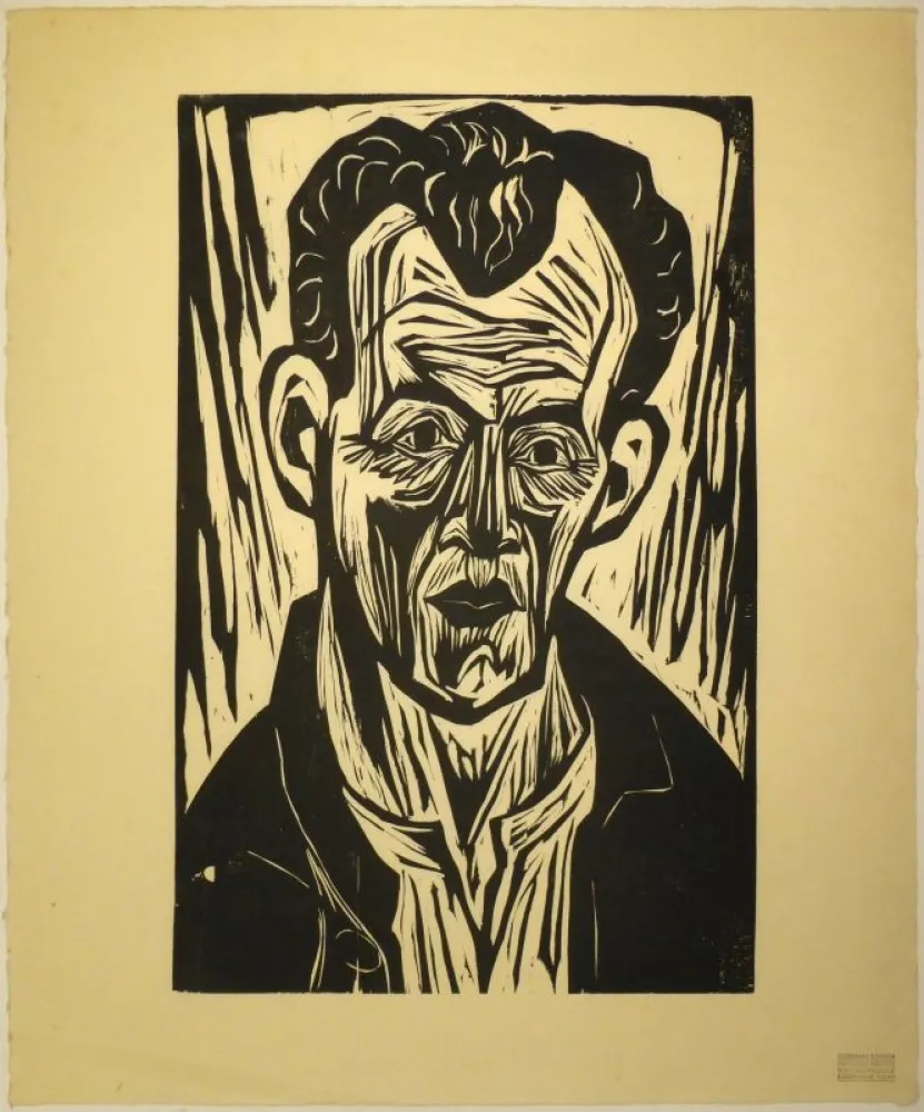 Xilogravura Scherer - Porträt Paul Camenisch