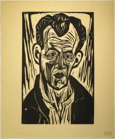 Xilogravura Scherer - Porträt Paul Camenisch