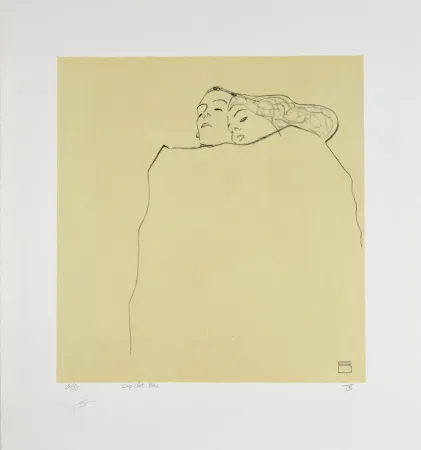 Litografia Schiele - Couple Endormi, 1909 | Sleeping Couple, 1909