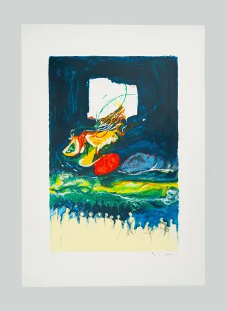 Serigrafia Schifano - Buio inquinato