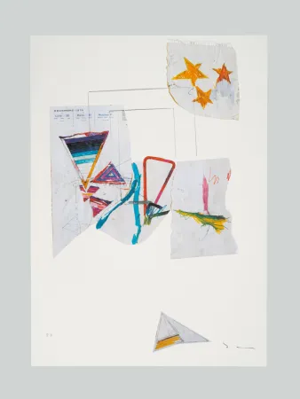 Litografia Schifano - Composizione