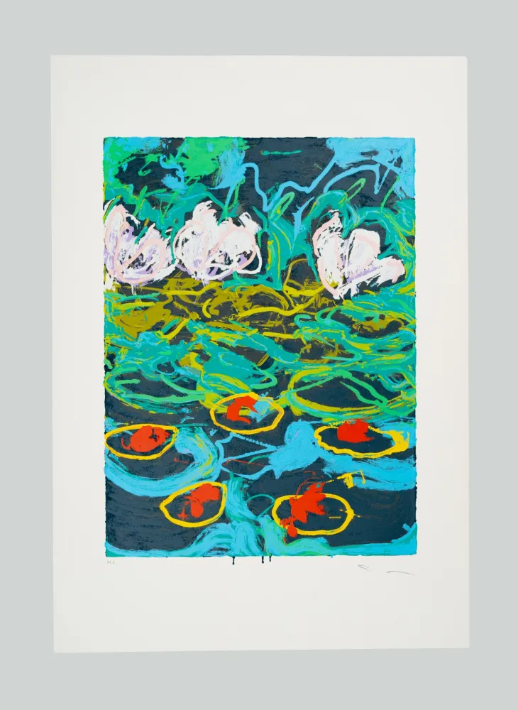 Serigrafia Schifano - Gigli d'acqua