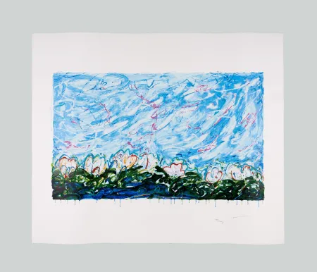 Serigrafia Schifano - Gigli d'acqua