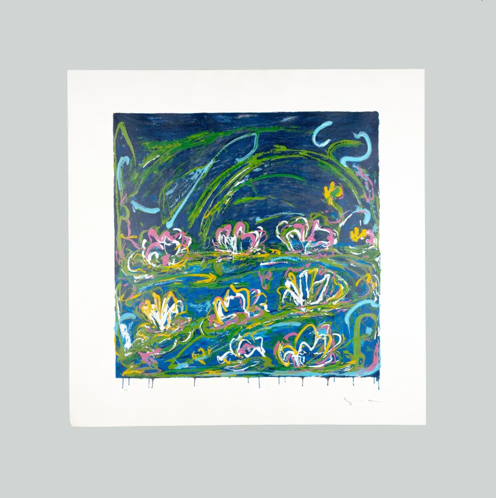 Serigrafia Schifano - Gigli d'acqua