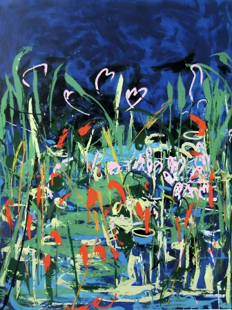 Serigrafia Schifano - Mario Schifano (1934–1998) – Acquatico IV – Multi-material enamel screen printing, created with 35 colour passes – 1993