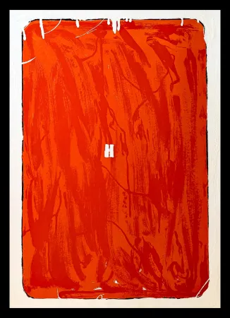 Serigrafia Schifano - Mario Schifano (1934–1998) - Monochrome - Materic serigraphy with enamels on cardboard - 1975