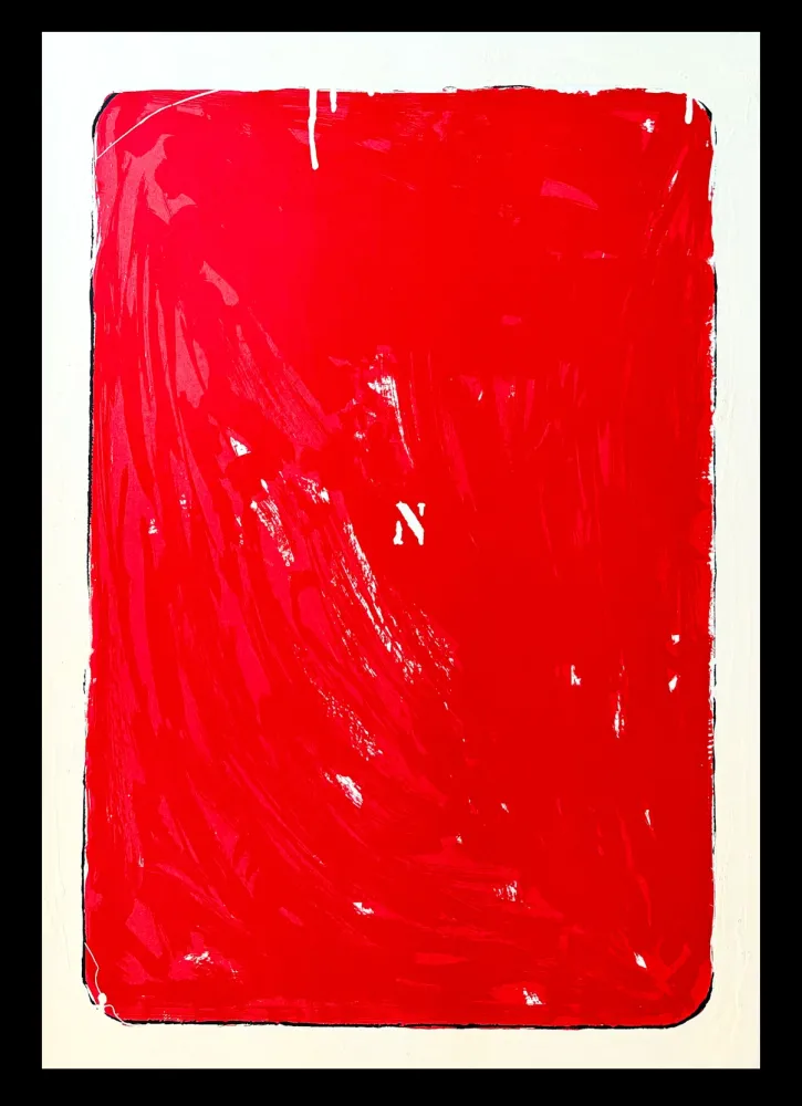 Serigrafia Schifano - Mario Schifano (1934–1998) - Monochrome - Materic serigraphy with enamels on cardboard - 1975