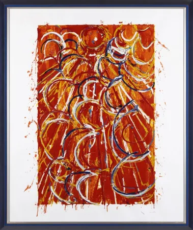 Serigrafia Schifano - Nella vetrata rossa