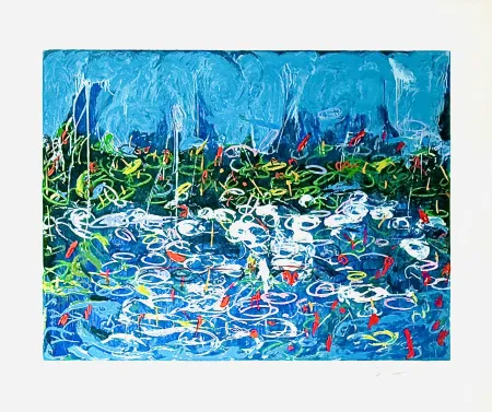 Serigrafia Schifano - Tela francese