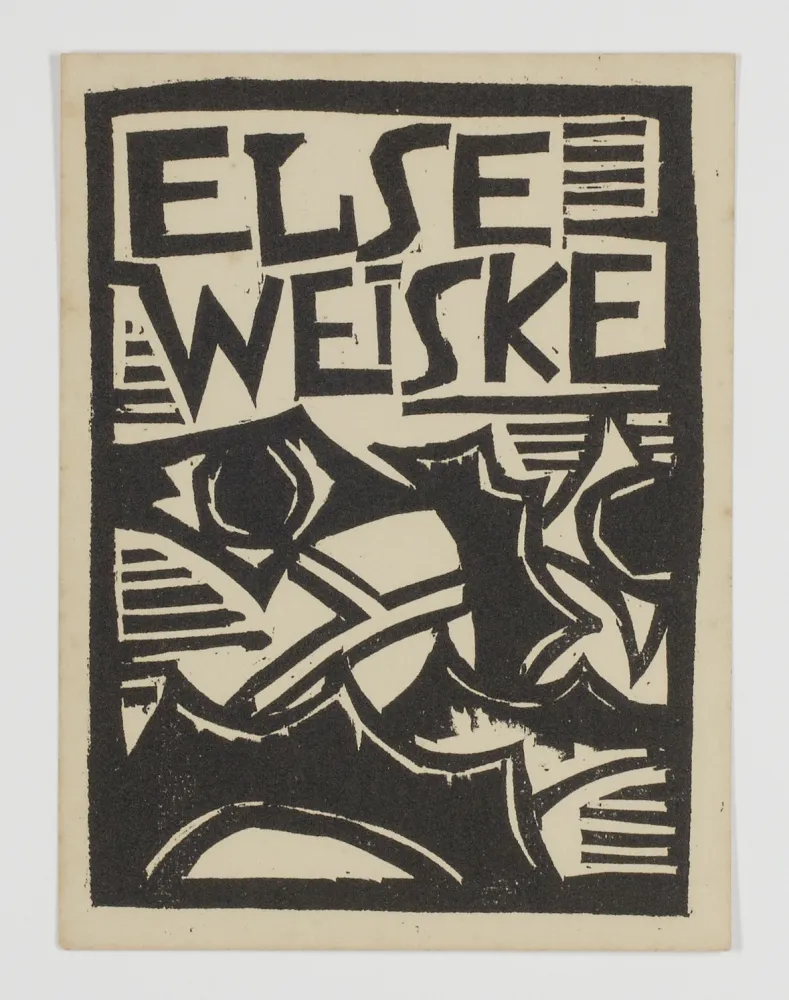 Xilogravura Schmidt-Rottluff - Exlibris Else Weiske