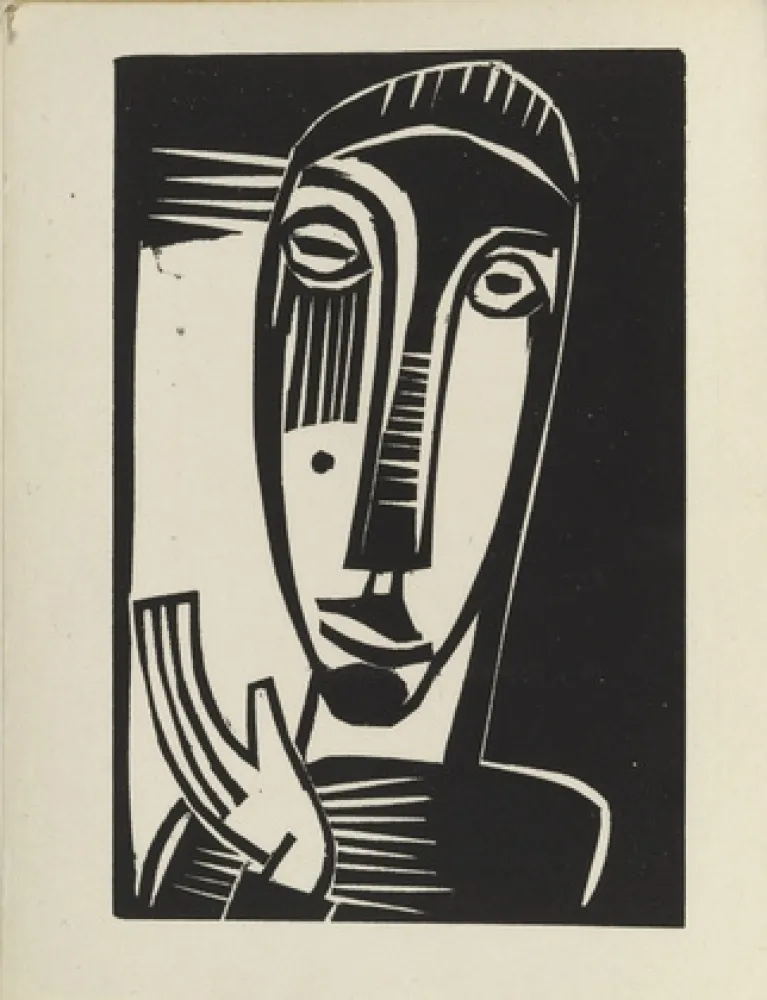 Xilogravura Schmidt-Rottluff - Kleine Prophetin / Small Prophetess