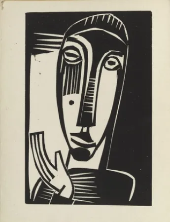 Xilogravura Schmidt-Rottluff - Kleine Prophetin / Small Prophetess