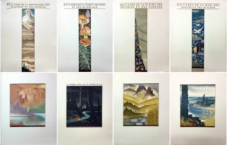 Livro Ilustrado Schmied - Paul Fort : LES BALLADES FRANÇAISES. Montagne, Forêt, plaine, mer (1927)‎ 