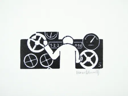 Linogravura Schmitz - Arbeiterausbildung (Worker's Education)