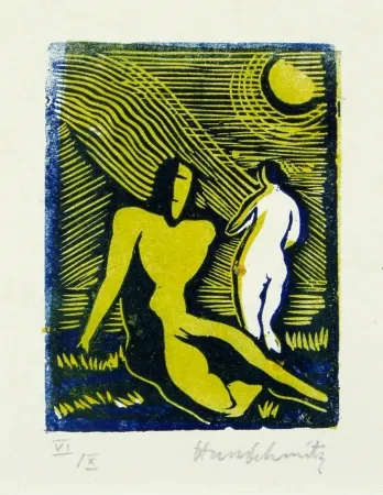 Linogravura Schmitz - Paar (Couple)