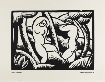 Xilogravura Schrimpf - Akt IX (Das Kunstblatt)