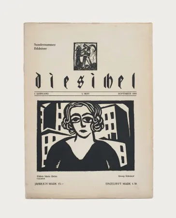 Xilogravura Schrimpf - Bildnis Maria Uhden (Portrait of Maria Uhden)