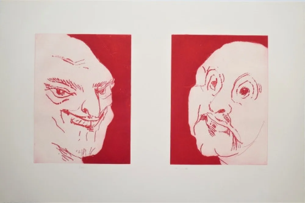 Gravura Schütte - Alte Freunde (Old friends) 2