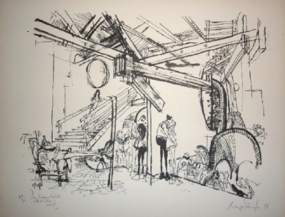 Litografia Searle - Ski