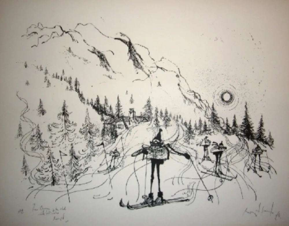 Litografia Searle - Ski