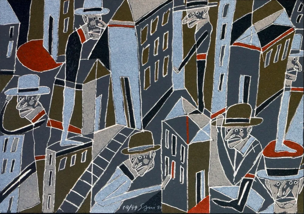 Litografia Segui - Le froid bleu des contre nuits 1