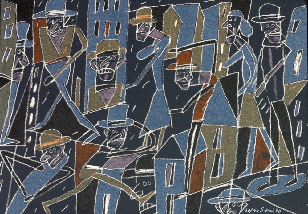 Litografia Segui - Le froid bleu des contre nuits 2