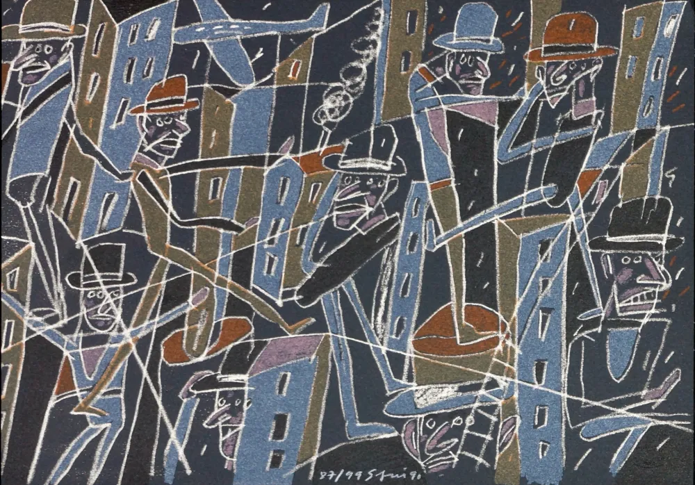 Litografia Segui - Le froid bleu des contre nuits 6