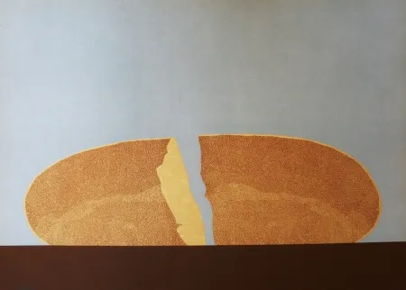 Litografia Serrano - Pan en azul