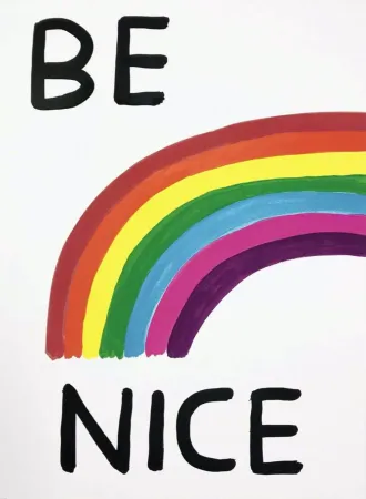 Serigrafia Shrigley - Be Nice