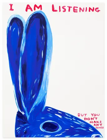 Serigrafia Shrigley - Untitled (I Am Listening)