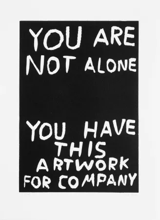 Linogravura Shrigley - You are not alone